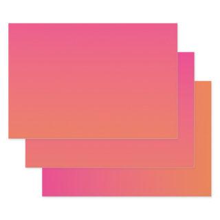 Bright Pink to Orange Gradient Solid  Sheets