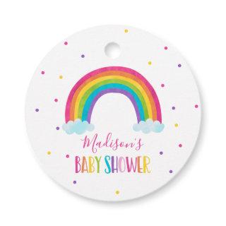 Bright Rainbow Baby Shower Gift Favor Tags