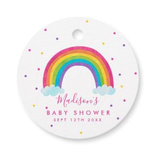 Bright Rainbow Baby Shower Gift Favor Tags