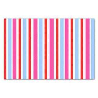 Bright Red and Blue Candy Stripes Tissue Paper