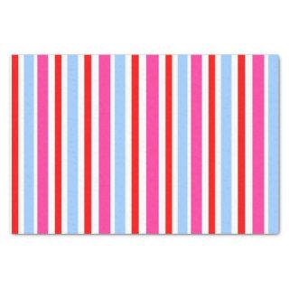 Bright Red and Blue Candy Stripes Tissue Paper