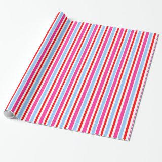 Bright Red and Blue Candy Stripes