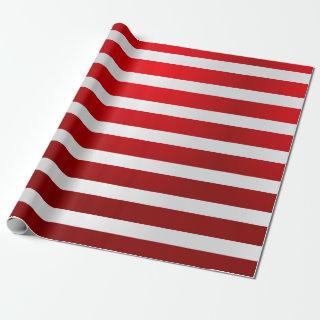 Bright Red and Silver White Stripes