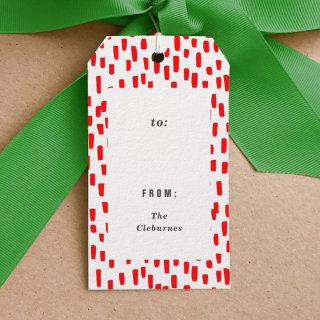 Bright Red Dashing Gift Tags