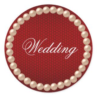 Bright Red Wedding Sticker