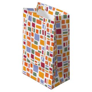 Bright Tropical Colors Wonky Squares & Rectangles Small Gift Bag