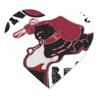 Bring It On – Playful Christmas & Space Mashup Heart Sticker