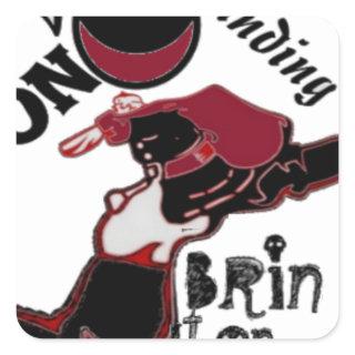 Bring It On – Playful Christmas & Space Mashup Square Sticker