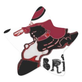 Bring It On – Playful Christmas & Space Mashup Star Sticker