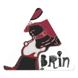 Bring It On – Playful Christmas & Space Mashup Triangle Sticker