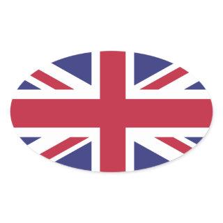 Britain UK Flag Brexit oval shaped x20 stickers
