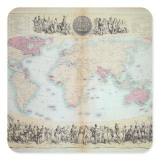 British Empire throughout the World Square Sticker
