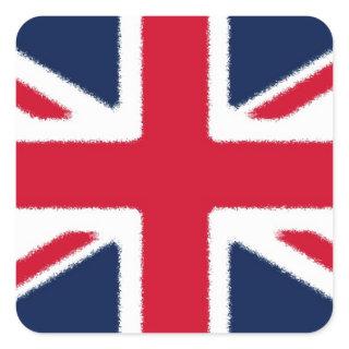 British Flag Square Sticker