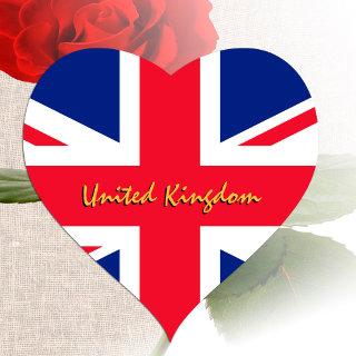 British Flag - Union Jack, patriots United Kingdom Heart Sticker