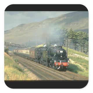 British Railway's last steam-hauled_Steam Trains Square Sticker