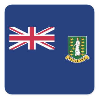 British Virgin Islands Flag Square Sticker