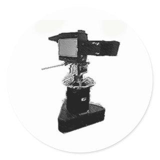 Broadcast TV Camera from 1970's or 1980's Classic Round Sticker
