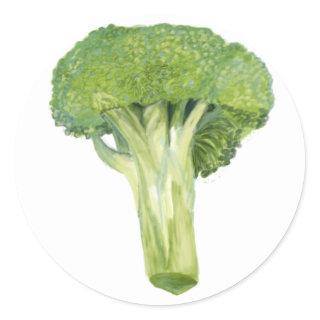 broccoli classic round sticker