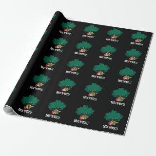 Brock n Roll Funny Veggie Broccoli Pun Dark BG
