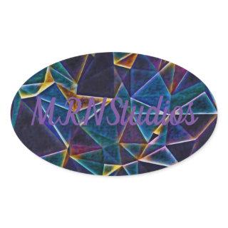 Broken Bubbles   Oval Sticker