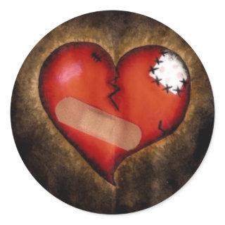 Broken Heart/Mending Heart-sticker Classic Round Sticker