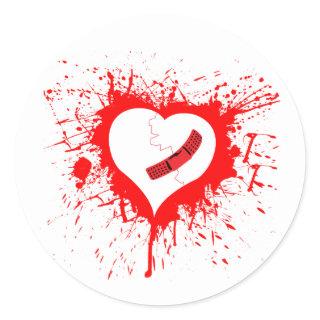Broken Hearted...again Classic Round Sticker