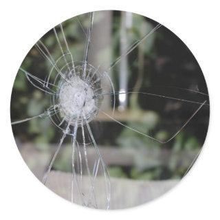 Broken show-window classic round sticker