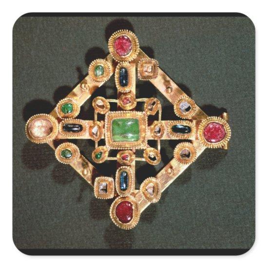 Brooch in the form of a Greek cross Square Sticker