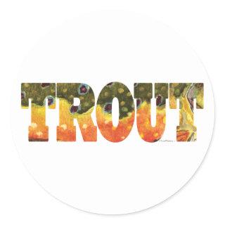 Brook Trout Art Classic Round Sticker