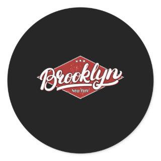 Brooklyn New York Classic Round Sticker