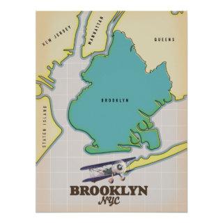 Brooklyn New York Map Poster
