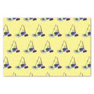 Broom & mop cartoon illustration tissue paper