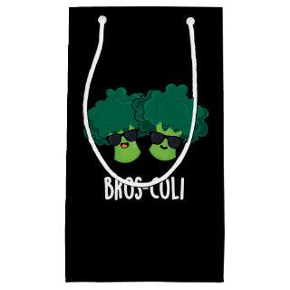 Bros-coli Funny Veggie Broccoli Pun Dark BG Small Gift Bag