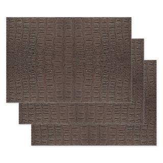 Brown Alligator Skin Print  Sheets