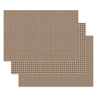 Brown and Rose Gold Houndstooth  Set