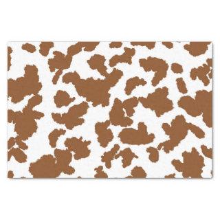 Brown And White Cow Hide Fur Pattern Tissue Paper