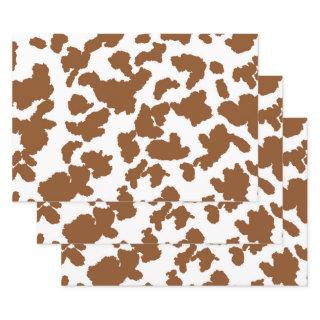 Brown And White Cow Hide Fur Pattern   Sheets