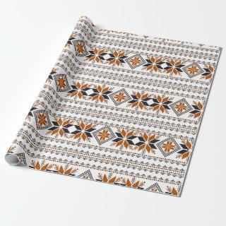 Brown and white tribal geometric pattern