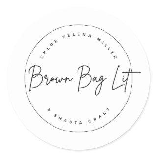 Brown Bag Lit Vinyl Stickers