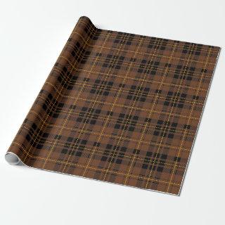 Brown black tartan plaid lumberjack pattern