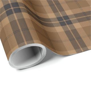 Brown Black tartan Plaid Scottish Pattern