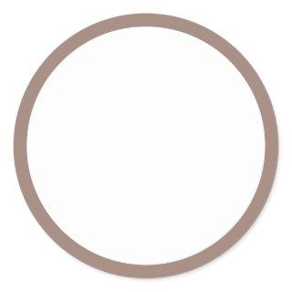 Brown Blank Classic Round Sticker