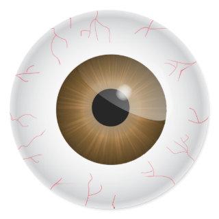 Brown Bloodshot Eyeball Sticker