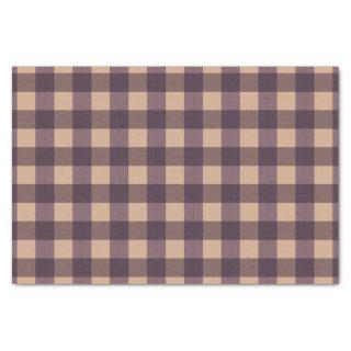 Brown Buffalo Square Plaid Pattern Tissue Paper