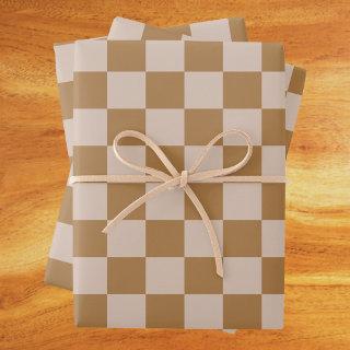 Brown Checkerboard  Sheets