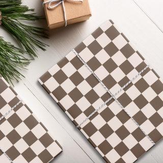 Brown Checkered Pattern  Sheets