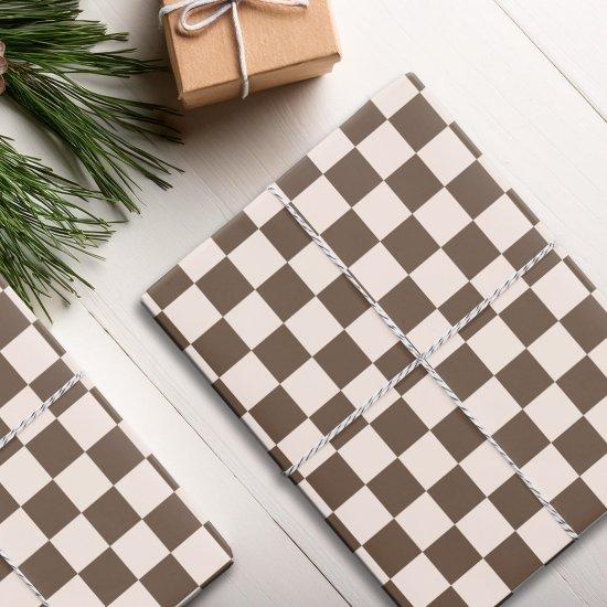 Brown Checkered Pattern  Sheets