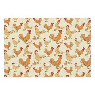 Brown Chicken Pattern Design  Sheets