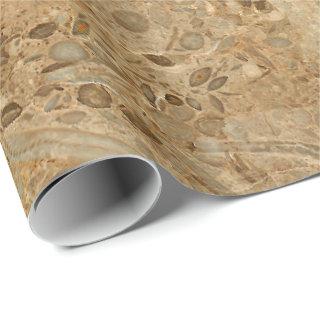 Brown Marble Fossil Look