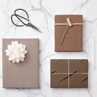 Brown Paper & Cardboard Realistic Gift Wrap